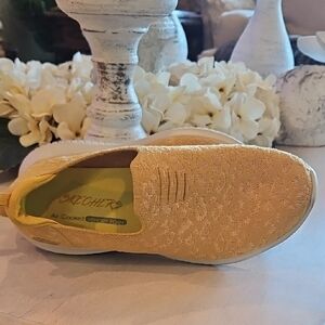 Skechers Women's Yellow Slip-On Memory Foam Sneakers